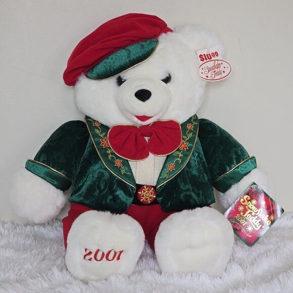 2001 Dan Dee Snowflake Teddy Bear Holiday Collectible Plush Christmas Edition - Picture 1 of 9